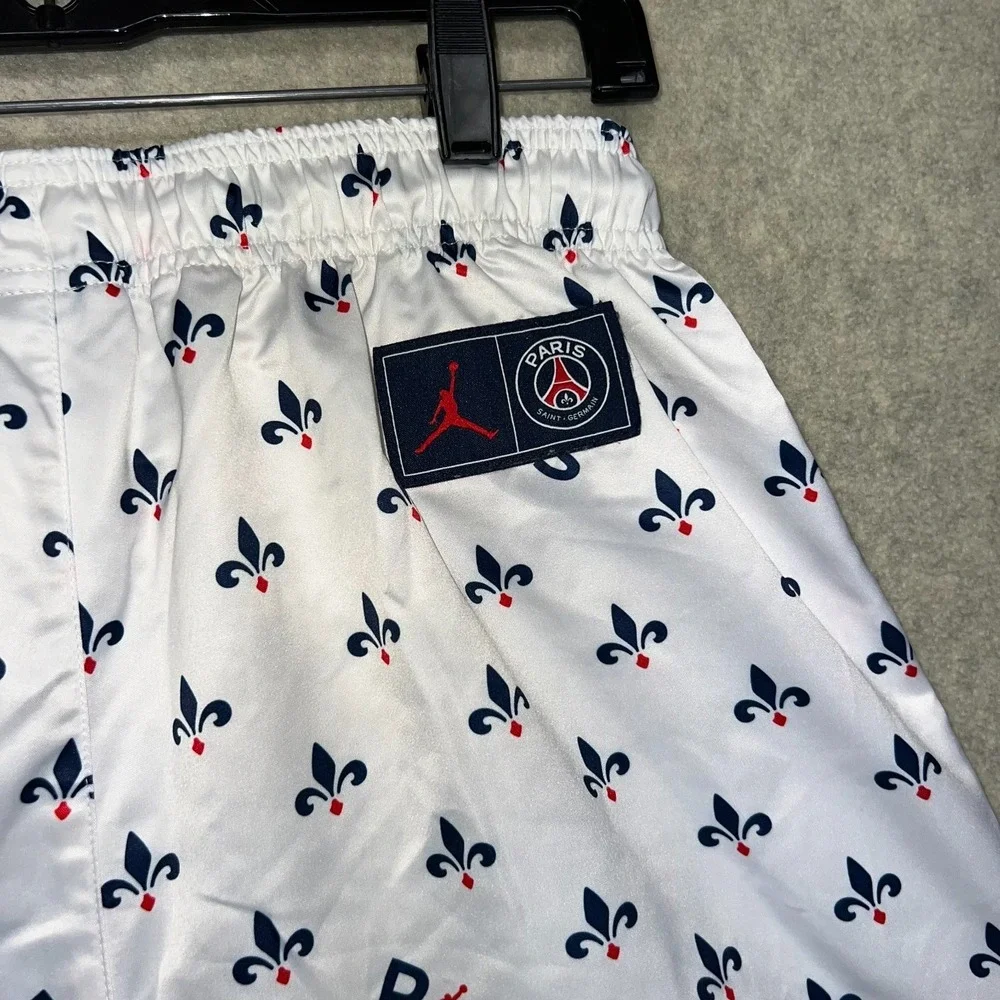 Jordan Mens X Paris Saint‎ Germain Printed Shorts White All Over Print Outdoor S